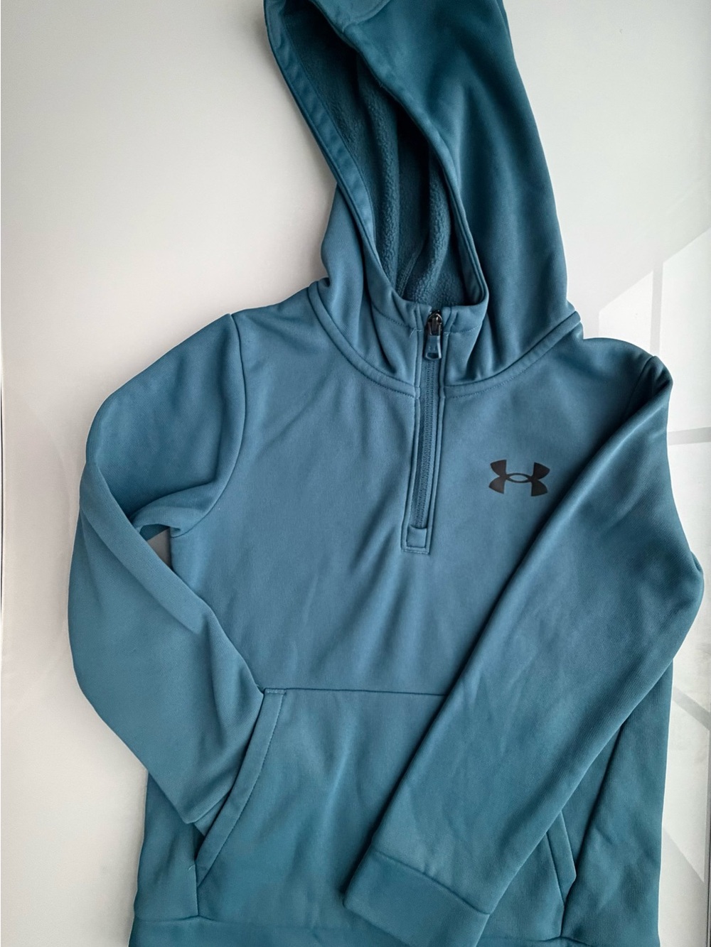 Under Armour Kids Teal Half-Zip Hoodie Sweater Youth XS